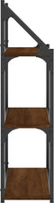 vidaXL - Wandrek - 3-laags - 60x21x78,5 - cm - bewerkt - hout - bruin - eikenkleur
