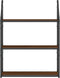 vidaXL - Wandrek - 3-laags - 60x21x78,5 - cm - bewerkt - hout - bruin - eikenkleur