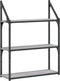 vidaXL - Wandrek - 3-laags - 60x21x78,5 - cm - bewerkt - hout - grijs - sonoma