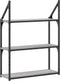 vidaXL - Wandrek - 3-laags - 60x21x78,5 - cm - bewerkt - hout - grijs - sonoma