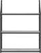 vidaXL - Wandrek - 3-laags - 60x21x78,5 - cm - bewerkt - hout - grijs - sonoma