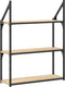 vidaXL - Wandrek - 3-laags - 60x21x78,5 - cm - bewerkt - hout - sonoma - eikenkleurig
