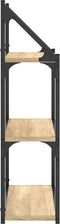 vidaXL - Wandrek - 3-laags - 60x21x78,5 - cm - bewerkt - hout - sonoma - eikenkleurig