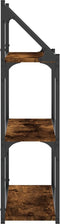 vidaXL - Wandrek - 3-laags - 60x21x78,5 - cm - bewerkt - hout - gerookt - eikenkleurig