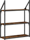 vidaXL - Wandrek - 3-laags - 60x21x78,5 - cm - bewerkt - hout - gerookt - eikenkleurig