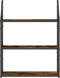 vidaXL - Wandrek - 3-laags - 60x21x78,5 - cm - bewerkt - hout - gerookt - eikenkleurig