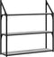 vidaXL - Wandrek - 3-laags - 80x21x78,5 - cm - bewerkt - hout - grijs - sonoma