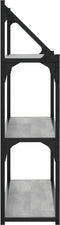 vidaXL - Wandrek - 3-laags - 80x21x78,5 - cm - bewerkt - hout - grijs - sonoma