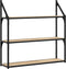 vidaXL - Wandrek - 3-laags - 80x21x78,5 - cm - bewerkt - hout - sonoma - eikenkleurig