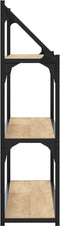 vidaXL - Wandrek - 3-laags - 80x21x78,5 - cm - bewerkt - hout - sonoma - eikenkleurig