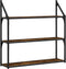 vidaXL - Wandrek - 3-laags - 80x21x78,5 - cm - bewerkt - hout - gerookt - eikenkleurig