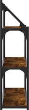 vidaXL - Wandrek - 3-laags - 80x21x78,5 - cm - bewerkt - hout - gerookt - eikenkleurig