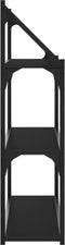 vidaXL - Wandrek - 3-laags - 80x21x78,5 - cm - bewerkt - hout - zwart