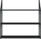 vidaXL - Wandrek - 3-laags - 80x21x78,5 - cm - bewerkt - hout - zwart