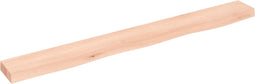 vidaXL - Wandschap - 100x10x4 - cm - onbehandeld - massief - eikenhout
