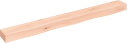 vidaXL - Wandschap - 100x10x6 - cm - onbehandeld - massief - eikenhout