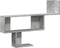 vidaXL - Wandschap - 100x15x70 - cm - bewerkt - hout - betongrijs