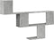 vidaXL - Wandschap - 100x15x70 - cm - bewerkt - hout - betongrijs