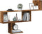 vidaXL - Wandschap - 100x15x70 - cm - bewerkt - hout - oud - houtkleurig