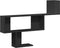 vidaXL - Wandschap - 100x15x70 - cm - bewerkt - hout - zwart