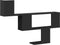 vidaXL - Wandschap - 100x15x70 - cm - bewerkt - hout - zwart