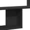 vidaXL - Wandschap - 100x15x70 - cm - bewerkt - hout - zwart
