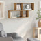 vidaXL - Wandschap - 100x18x53 - cm - bewerkt - hout - artisanaal - eikenkleurig