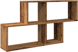 vidaXL - Wandschap - 100x18x53 - cm - bewerkt - hout - oud - houtkleurig