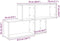 vidaXL - Wandschap - 100x18x53 - cm - bewerkt - hout - oud - houtkleurig