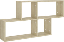 vidaXL - Wandschap - 100x18x53 - cm - bewerkt - hout - sonoma - eikenkleurig