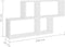 vidaXL - Wandschap - 100x18x53 - cm - bewerkt - hout - wit