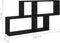 vidaXL - Wandschap - 100x18x53 - cm - bewerkt - hout - zwart