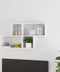 vidaXL - Wandschap - 100x18x53 - cm - spaanplaat - hoogglans - wit