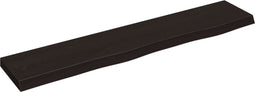 vidaXL - Wandschap - 100x20x4 - cm - behandeld - massief - eikenhout - donkerbruin