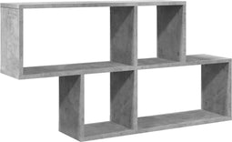 vidaXL - Wandschap - 100x20x53 - cm - bewerkt - hout - betongrijs