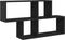 vidaXL - Wandschap - 100x20x53 - cm - bewerkt - hout - zwart