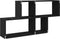 vidaXL - Wandschap - 100x20x53 - cm - bewerkt - hout - zwart