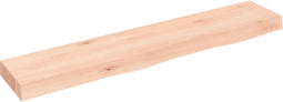 vidaXL - Wandschap - 100x20x6 - cm - onbehandeld - massief - eikenhout