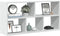 vidaXL - Wandschap - 100x25x50 - cm - bewerkt - hout - wit