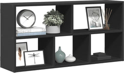 vidaXL - Wandschap - 100x25x50 - cm - bewerkt - hout - zwart