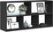 vidaXL - Wandschap - 100x25x50 - cm - bewerkt - hout - zwart