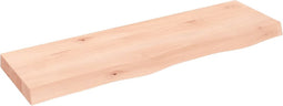 vidaXL - Wandschap - 100x30x(2-6) - cm - onbehandeld - massief - eikenhout