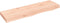 vidaXL - Wandschap - 100x30x(2-6) - cm - onbehandeld - massief - eikenhout