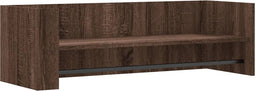 vidaXL - Wandschap - 100x35x30,5 - cm - bewerkt - hout - bruin - eikenkleurig