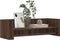 vidaXL - Wandschap - 100x35x30,5 - cm - bewerkt - hout - bruin - eikenkleurig