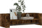 vidaXL - Wandschap - 100x35x30,5 - cm - bewerkt - hout - gerookt - eikenkleurig