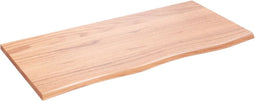 vidaXL - Wandschap - 100x50x2 - cm - behandeld - massief - eikenhout - lichtbruin