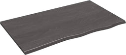 vidaXL - Wandschap - 100x60x2 - cm - behandeld - massief - eikenhout - donkerbruin