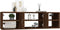 vidaXL - Wandschap - 102x30x29 - cm - bewerkt - hout - bruin - eikenkleur