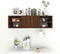 vidaXL - Wandschap - 102x30x29 - cm - bewerkt - hout - bruin - eikenkleur